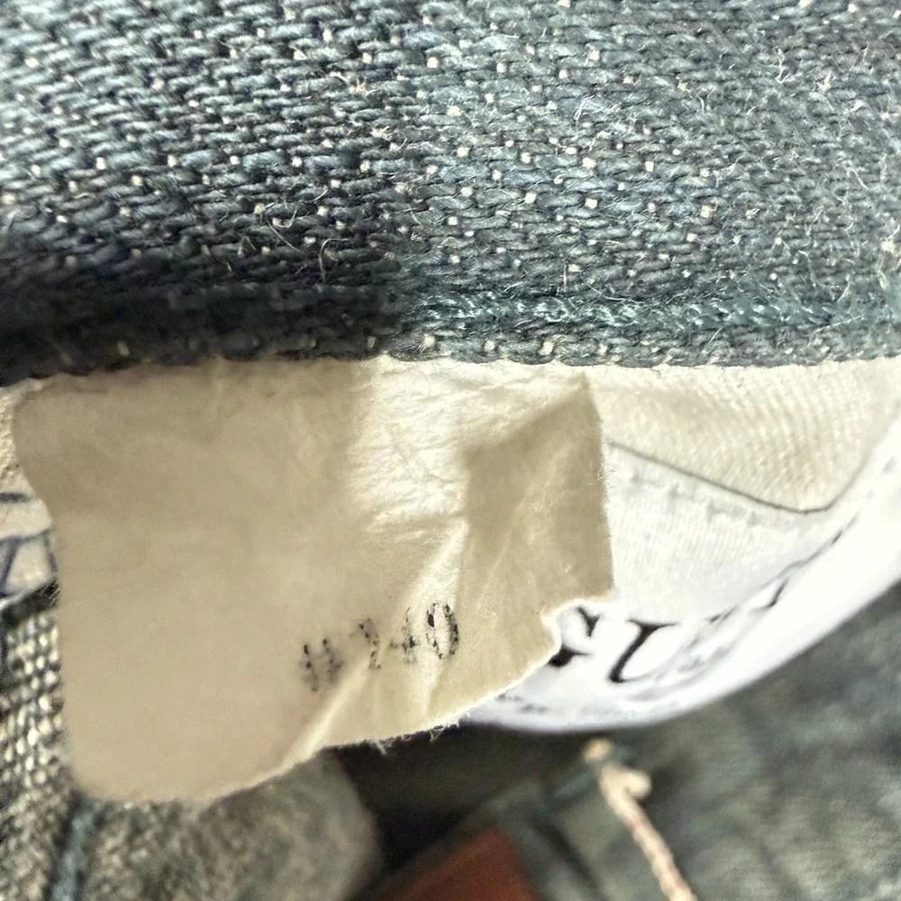 Gustin California Straight Raw Selvedge Neppy Denim Jeans Gray Blue Mens 26x32